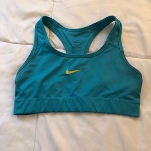 Blue Nike sports bra
